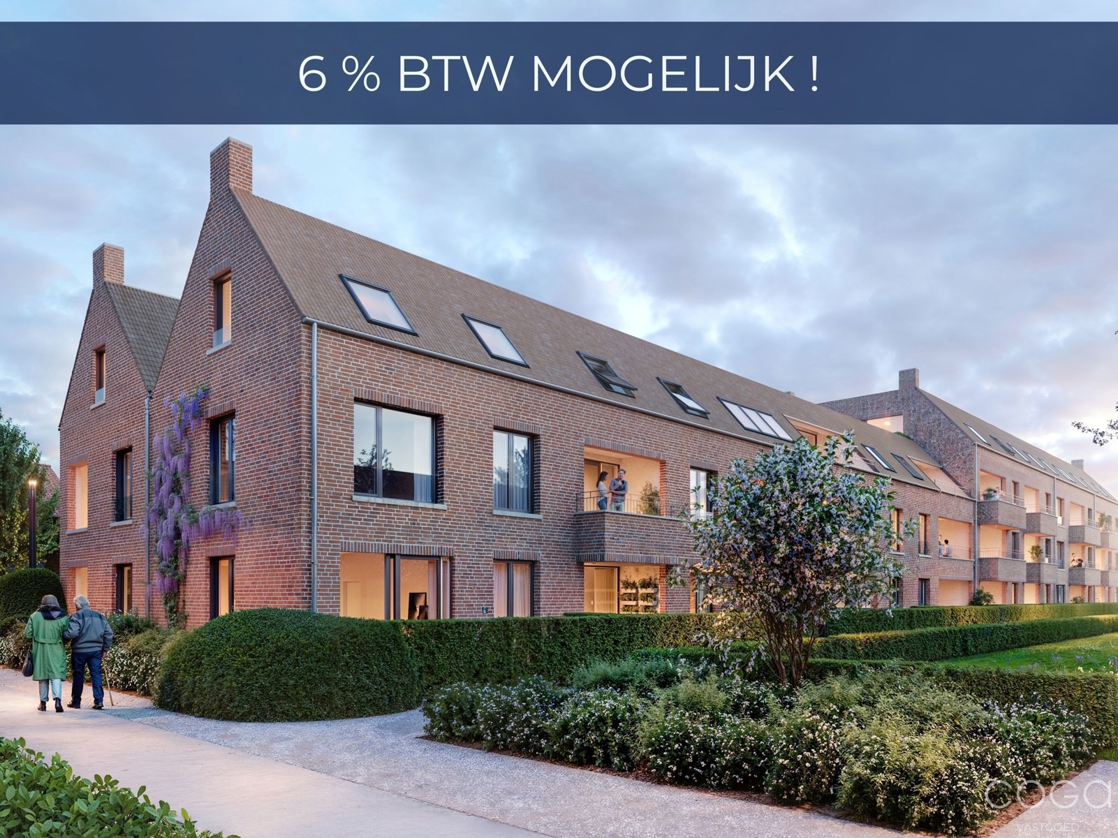Hoek-appartement, 101m², met doorzonleefruimte + 2 terrassen - foto 1