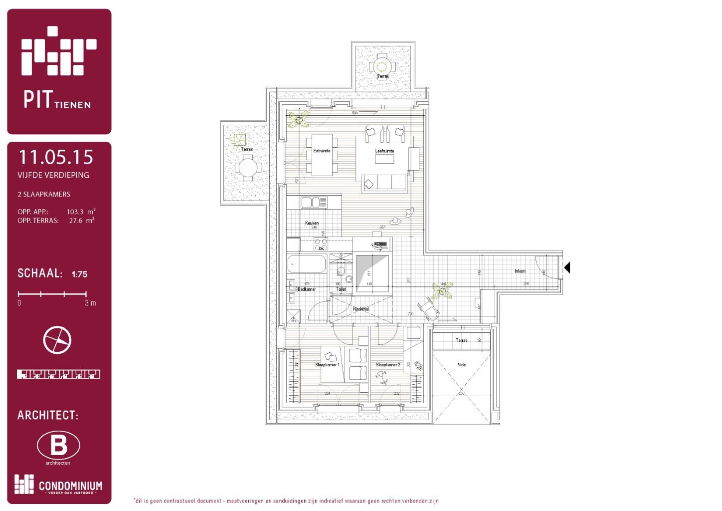 Appartement te koop in Tienen met 2 slaapkamers - foto 1