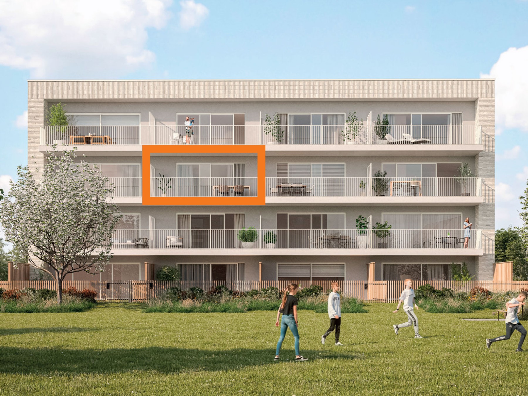 Lot 55 App 2.B1 Appartement met 2 slaapkamers &amp; 15 m² terras (89 m²) - foto 1