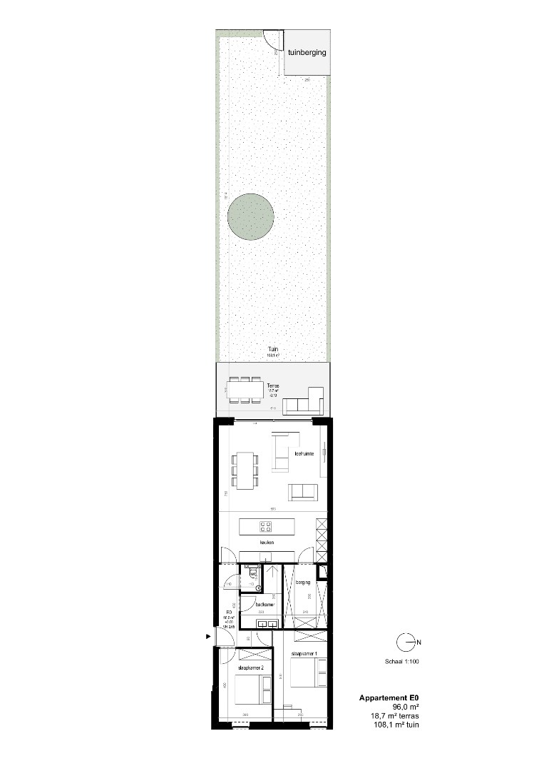 Gelijkvloers appartement met tuin - foto 4
