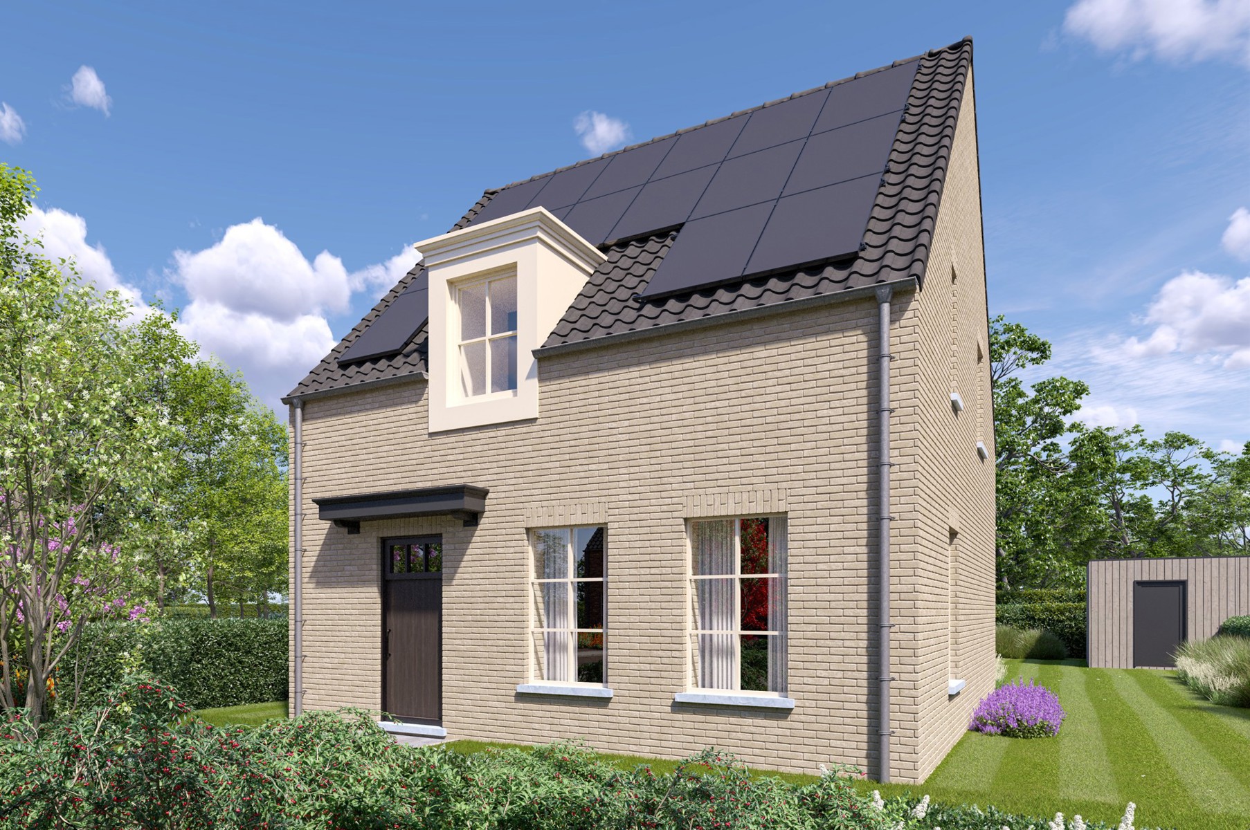 Vrijstaand huis (3slk) met NO terras, tuin & carport - foto 1
