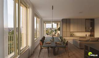 <p><span>Welkom op het Stadsterras: Jouw nieuwe thuis in het hart van Mortsel!</span></p><p><span>In het bruisende centrum van Mortsel opent binnenkort het modern stadsdeel: het “Stadsterras”. Dit nieuwe project verbindt het gemeenteplein met het prachtige nieuwe stadspark Oude God, en biedt een perfecte mix van stadsleven en groen.</span></p><p><span> </span></p><p><span>Een stukje geschiedenis, opnieuw tot leven gebracht</span></p><p><span>Op de plek waar de Sint-Lutgardisschool ooit stond, opent dit unieke woonproject met verschillende groene pleinen. Stadsterras slaat zo een brug tussen park en stad en tussen verleden en toekomst. Zo ontstaat een plek waar iedereen zich thuis kan voelen.  </span></p><p><span> </span></p><p><span>Duurzaam wonen met stijl</span></p><p><span>In de eerste fase worden schitterende BEN (bijna energie neutraal) appartementen gerealiseerd, verspreid over drie gebouwen:</span></p><ul><li><span>Iduna:</span><span> 16 ruime appartementen. (nog enkele 1 slaapkamer-appartementen)</span></li><li><span>Gefion:</span><span> 39 prachtige appartementen. (laatste appartementen met frontaal parkzicht)</span></li><li><span>Mimir:</span><span> 12 stijlvolle appartementen en kantoorruimtes. (volledig uitverkocht)</span></li></ul><p><span>Ondergronds vind je meer dan 250 parkeerplaatsen, fietsenstallingen en handige bergingen.</span></p><p><span> </span></p><p><span>Voor elk wat wils</span></p><p><span>Of je nu op zoek bent naar een knus 1-slaapkamerappartement, een comfortabel 2-slaapkamerappartement, of een ruim 3-slaapkamerappartement, op het Stadsterras vind je gegarandeerd je ideale woonplek. </span></p><p><span> </span></p><p><span>Wacht niet langer!</span></p><p><span>De appartementen zijn binnenkort bewoonbaar. Maak nu een vrijblijvende afspraak met een van onze nieuwbouwexperts via stadsterras@habicom.be of bel 03-449.42.41. Ontdek zelf de charme en mogelijkheden van het Stadsterras!</span></p><p><span> </span></p><p><span>Praktische info</span></p><p><span>Stedenbouwkundige inlichtingen zijn in aanvraag.<br />P-score (perceelscore): D<br />G-score (gebouwscore): D</span></p><p><span> </span></p>
