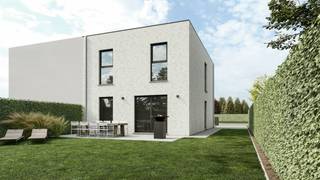 Energiezuinige nieuwbouwwoning met 3 slpks op een perceel van 4a 89ca, rustig gelegen in een residentiële woonwijk, met een vlotte verbinding naar omliggende gemeentes, doch nabij scholen, winkels, en andere faciliteiten. Het perceel betreft lot 2 van het verkavelingsplan. Bewoonbare oppervlakte: 136 m².<br />Prijs reeds inclusief aankoop bouwgrond! Prijs exclusief kosten, BTW en registratierechten.<br />Bestuursmaatregelen in het maatregelenregister: nee<br /><br />INDELING WONING: GELIJKVLOERS: Inkomhal met apart toilet, berging, en een open leefruimte met keuken met een prachtig uitzicht op achterliggende tuin. <br />EERSTE VERDIEPING: 3 ruime slaapkamers; een badkamer met aansluitende technische ruimte.<br /><br />Afwerking woning: Ruwbouw winddicht, Sanitaire leidingen (inclusief hergebruik van regenwater), Elektriciteit,<br />warmtepomp, Pleisterwerken, Isolatiewerken en chape, EPB berekening, Trap in rubberwood, Ventilatiesysteem D+, Kostprijs architect en veiligheidscoördinatie inclusief Zonnepanelen, afgewerkte keuken, Sanitaire toestellen, Tegelvloeren in de volledige woning, Binnendeuren in tubespaan, reeds voor geschilderd.<br /><br />Het perceel heeft een straatbreedte van 10m en -diepte van 50m. Mogelijkheid tot het bouwen van een open bebouwing met een façade van ong. 7m en een diepte van 17m (gelijkvloers), en 12m (eerste verdiep). Afstand van zijdelingse perceelsgrens is 3m. Bouwhoogte: maximaal 2 bouwlagen onder de kroonlijst.<br /><br />Wij realiseren dit project in samenwerking met AVL Woningbouw. De afbeeldde render van de woning is een voorbeeld. Onder voorbehoud van het verkrijgen van een omgevingsvergunning.<br />Details verkavelingsvoorschriften te raadplegen via limburgsvastgoed.be.<br /><br />Voor meer info bel Jeff op 0472/04.26.49 of 011/22.19.17 - jeff@limburgsvastgoed.be of limburgsvastgoed.be