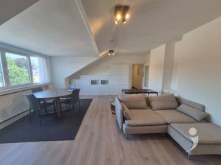 <p><span>Furnished 1 bedroom apartment on the 3rd floor in a small building.</span></p><p><span>This apartment is easily accessible by elevator.<br />Thanks to its location right at the edge of the Heverlee forest, it is close to both the center of Leuven and nature.<br /><br />The apartment has a small entrance. <br />There is a nice, bright living area with a cozy lounge and a spacious dining area.<br />The kitchen is equipped with all kinds of handy built-in appliances.<br />There is a nice bedroom with a large double bed. <br />The bathroom is equipped with a sink and a shower.</span></p><p><span><br />There is also a cellar and a parking space included in the rent.<br /></span><span>This cellar is equipped with a laundry area and thus also a washing machine.<br />In addition to the parking space for the car, there is a bike parking area.</span><span><br /><br /></span></p><p><span>Available immediately.<br />This apartment is </span><span>fully </span><span>furnished.<br />The communal charges are 150€ per month.<br />These charges include an advance for the consumption of hot water, heating, and cold water. <br /><br />Interested? Request your visit through our website.</span></p><p><span> </span></p>