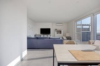 Luxurious energy-efficient roof apartment with roof terrace and a beautiful open view in the “Hansa” residence in Merksem. <br /><br />Spacious living space with large windows and lots of light. Open, luxuriously equipped kitchen with “AEG” brand appliances, induction hob, Novy cooker, combi oven, refrigerator, freezer and dishwasher. <br /><br />From the living space, you have access to the spacious and sunny roof terrace (approx. 42 m²) with a pleasant open view and privacy. <br /><br />Hall with built-in cupboards. Furnished bathroom with walk-in shower and bathroom furniture with washing machine and dryer connection. <br /><br />Spacious bedroom (approx. 16 m²) with large windows with three double glazing and a beautiful open view.<br /><br />The apartment has a luxurious finish, designer radiators, lluxtron LED spotlights, air conditioning, electric shutters and awning.<br /><br />Well maintained building. The roof was renovated in 2018. Private basement storage and underground parking space.<br /><br />Common costs: 215 euro.<br /> <br />Appointment via Dewaele.com!<br /><br />You can consult Dewaele DIY's general terms and conditions at any time via dewaele.com<br /><br />Register of measures: no