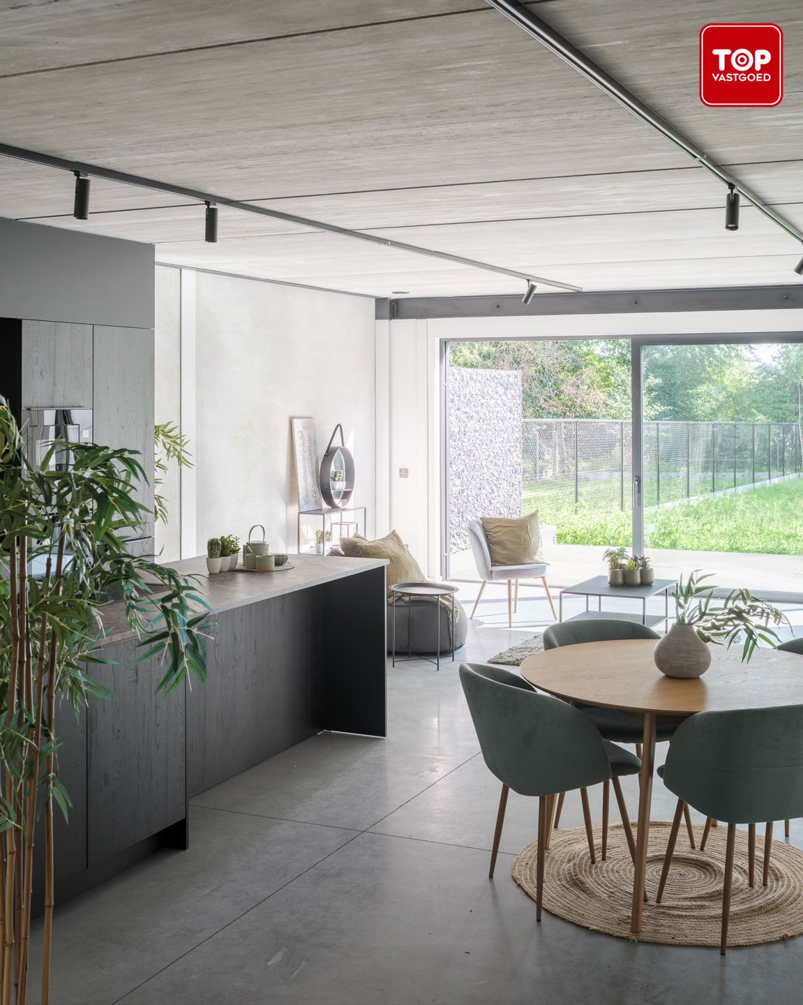 Energiezuinige (A+) designwoning met 3 slaapkamers, zonnige tuin en luxueuze betonafwerking in Vlierzele - foto 2