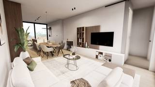 Dit exclusieve duplex-nieuwbouwappartement geniet een prestigieuze ligging op de Zoutelaan en onderscheidt zich door zijn hedendaagse architectuur, hoogwaardige afwerking en aangenaam wooncomfort. Op de vierde verdieping bevindt zich een royale en lichtrijke leefruimte met een stijlvolle open keuken. Dankzij de terrassen aan zowel de voor- als achterzijde geniet de leefruimte van een optimale buitenbeleving en een aangename lichtinval. De vijfde verdieping omvat twee ruime slaapkamers, elk voorzien van een ensuite badkamer. Eén van de slaapkamers beschikt bovendien over een aparte dressing en biedt daarmee een extra gevoel van comfort en exclusiviteit. Het appartement wordt uitgerust met een geothermische warmtepomp, die instaat voor een energiezuinige en duurzame klimaatregeling. Een bijzonder aanbod voor wie op zoek is naar een kwalitatief nieuwbouwappartement op een van de meest gegeerde lanen van Knokke.<br />Er is een kelderberging inbegrepen en een fietsenberging aanwezig.<br /><br />6% BTW mogelijk<br />voorziene oplevering voorjaar 20277<br /><br />Stedenbouwkundig uittreksel en maatregelenregister in aanvraag.<br /><br />Aarzel niet om ons te contacteren voor meer info: tel. : 050 62 44 14 of via knokke@immax.be