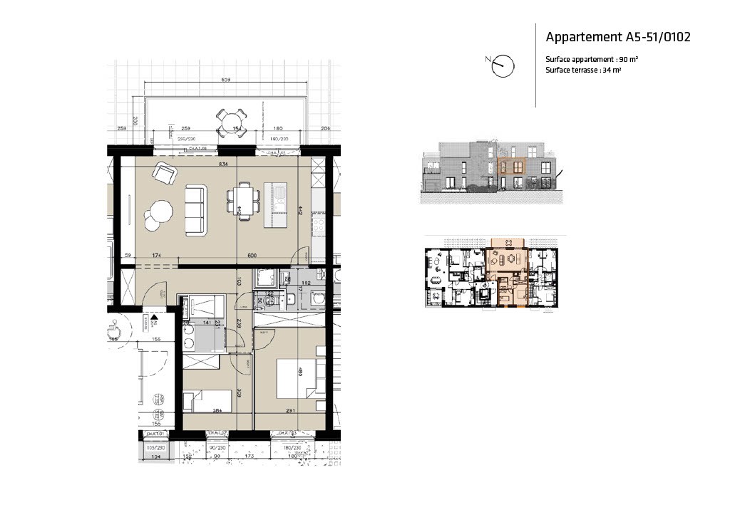 Apartment for sale in Mont-Saint-Guibert with 2 bedrooms - photo 1