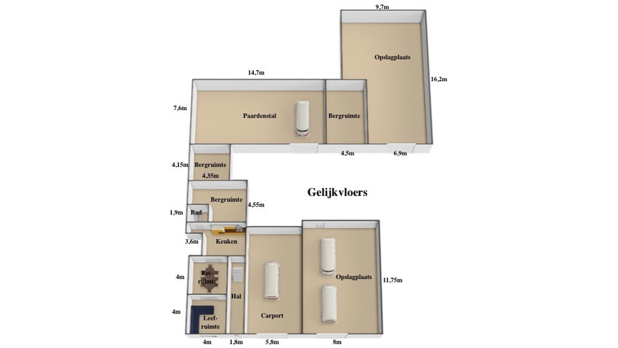Indrukwekkende vierkantshoeve! - foto 2