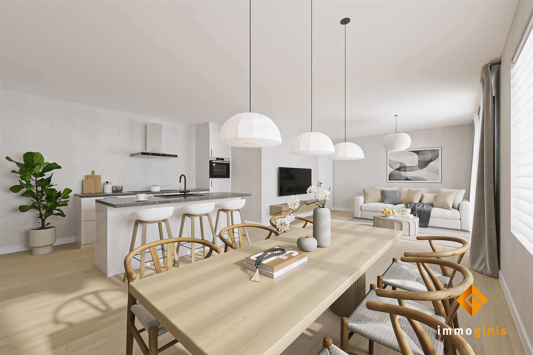 Eerste verdieping: zeer ruim appartement met 2 slaapkamers overdekt terras van 17m!. - foto 3