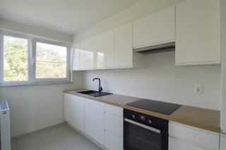 <h1><span>Renovated apartment with 2 bedrooms, a balcony and a parking space</span></h1>
<p><span>Fully renovated in 2023, this apartment combines a convenient location with the comfort of a small building containing just 3 homes. You’ll be close to the town centre, the railway station and the Hof De Bist and Oude Landen parks. Located on the second floor, the apartment offers two bedrooms, a balcony and a parking space in the garage behind the building.</span></p>
<h2><span>LAYOUT</span></h2>
<p><strong><span>GROUND FLOOR</span></strong></p>
<ul>
<li>
<p><strong><span>Parking space</span></strong><span> in the garage behind the building.</span></p>
</li>
</ul>
<p><strong><span>SECOND FLOOR</span></strong></p>
<ul>
<li>
<p><strong><span>Entrance hall</span></strong><span> with tiled flooring and a separate toilet.</span></p>
</li>
<li>
<p><strong><span>Living room of 26 m²</span></strong><span> with tiled flooring.</span></p>
</li>
<li>
<p><strong><span>Fully equipped kitchen</span></strong><span> with tiled flooring.</span></p>
</li>
<li>
<p><strong><span>Main bedroom of 12 m²</span></strong><span> with tiled flooring.</span></p>
</li>
<li>
<p><strong><span>Second bedroom of 6 m²</span></strong><span> with tiled flooring.</span></p>
</li>
<li>
<p><strong><span>Adjoining balcony.</span></strong></p>
</li>
<li>
<p><strong><span>Bathroom</span></strong><span> with a shower, washbasin and connections for a washing machine and tumble dryer.</span></p>
</li>
</ul>
<h2><span>FEATURES</span></h2>
<p><span>The apartment has gas central heating with a </span><strong><span>Vaillant condensing boiler</span></strong><span>. The </span><strong><span>double-glazed PVC window frames</span></strong><span> feature tilt-and-turn windows. The roof was recently renewed and insulated. There is </span><strong><span>no lift</span></strong><span>.</span></p>
<h2><span>GOOD TO KNOW</span></h2>
<ul>
<li>
<p><strong><span>Available from 1 November 2026.</span></strong></p>
</li>
<li>
<p><strong><span>Tenancy type:</span></strong><span> short-term residential tenancy.</span></p>
</li>
<li>
<p><strong><span>Rental deposit:</span></strong><span> 3 months’ rent, to be deposited in a blocked account with Korfine.</span></p>
</li>
<li>
<p><strong><span>Check-in condition report:</span></strong><span> prepared by an independent property inspection firm, €250 including 21% VAT.</span></p>
</li>
<li>
<p><strong><span>Check-out condition report:</span></strong><span> prepared by the same firm, €181.50 including 21% VAT.</span></p>
</li>
<li>
<p><strong><span>Rent includes communal charges</span></strong><span>, covering the timer-controlled communal lighting.</span></p>
</li>
</ul>
<p><span>Looking for a renovated apartment with a balcony and a convenient parking space? </span><strong><span>Contact us on 03 535 12 75 to arrange your viewing.</span></strong></p>
<h2><span>LIVING AREA</span></h2>
<p><span>The stated “living area” is based on the “usable floor area” recorded in the Energy Performance Certificate (EPC).</span></p>