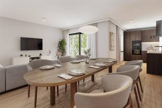 In het centrum van Blankenberge bevindt zich dit uitzonderlijke appartement van 101,2 m², gelegen in een volledig vernieuwde residentie. Het...