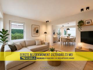 <strong><span><span>1ste bezoekdag </span></span><span><span>zaterdag 23 mei</span></span><span><span>! Inschrijven kan via </span></span><span><span>www.nobels.be</span></span><span><span> onder referentienummer </span></span><span><span>4364892</span></span><span><span>.</span></span><br /><br />VOLLEDIG GERENOVEERDE WONING</strong> met <strong>ZUIDGERICHTE TUIN</strong> en <strong>APARTE GARAGE (32M²)</strong> op een rustige ligging, doch <strong>NABIJ DE E17 EN N60</strong>. Deze instapklare halfopen bebouwing combineert lichtrijke leefruimtes met een <strong>DUURZAME RENOVATIE (ZONNEPANELEN, DAKISOLATIE,...)</strong>. Op het gelijkvloers geniet u van een aangename leefruimte, praktische keuken <strong>MET EETHOEK</strong>, handige berging/wasplaats en <strong>DOUCHERUIMTE</strong>. De verdieping biedt <strong>DRIE SLAAPKAMERS</strong>, allen met <strong>INGEMAAKTE KASTEN</strong>, en ingerichte badkamer, terwijl de bergzolder extra opbergruimte voorziet. Vooraan kijkt u uit over agrarisch gebied, wat meteen zorgt voor een <strong>OPEN EN LANDELIJK GEVOEL</strong>. Buiten vormt de zuidgerichte tuin <strong>MET ZONNIG TERRAS</strong> een heerlijke plek om te ontspannen of te genieten met familie en vrienden. De <strong>VRIJSTAANDE GARAGE</strong> biedt niet alleen comfortabele parkeergelegenheid, maar is ook ideaal als <strong>WERKATELIER OF EXTRA STOCKAGE</strong>. Dankzij de rustige omgeving en de <strong>UITSTEKENDE VERBINDINGEN NAAR OUDENAARDE, DEINZE EN GENT</strong> geniet deze woning van een bijzonder gunstige locatie.<br /><br />Adres: Steinstraat 86 te Nazareth-Eke<br /><br />EPC-label B; P-score: A, G-score: A; Bestuursmaatregelen in maatregelenregister: neen.