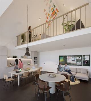 Bienvenue à  KOTT: la nouvelle maison d'étudiants dans le quartier dynamique de Doornik à Courtrai, au cœur de la ville. Vous êtes ici à’, à...