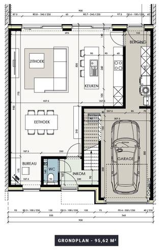 Deze energiezuinige moderne woning met een E-peil lager dan 20 (energielabel A) ligt tussen de Steenstraat en de Kapellestraat in een...