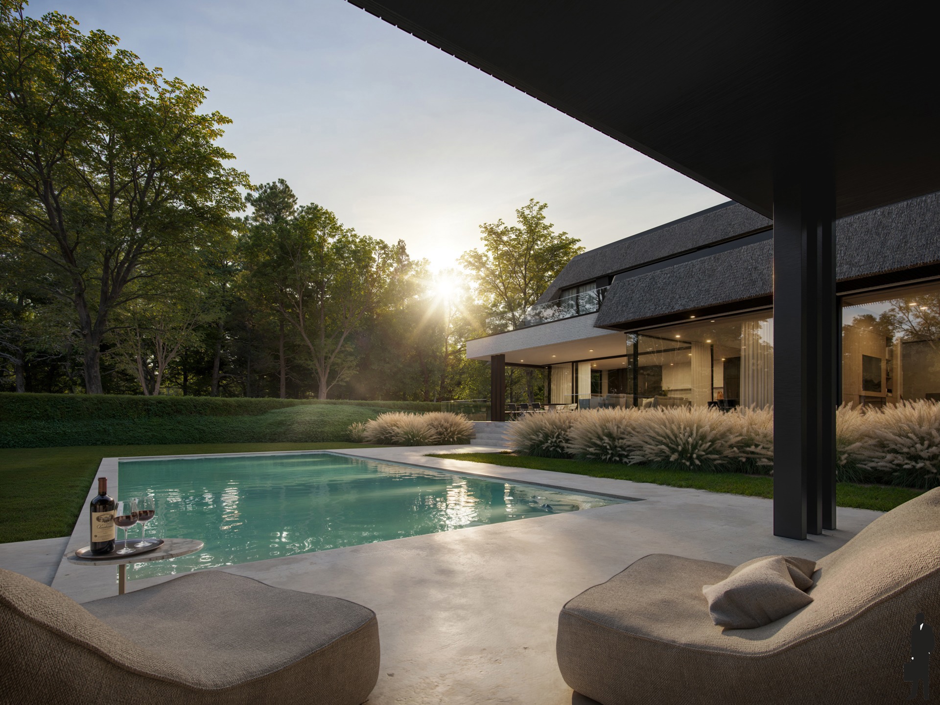 High-end afgewerkte nieuwbouwvilla voorzien van alle comfort, overloopzwembad, poolhouse  - foto 4