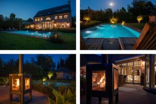 <p><span>Exclusieve villa met hoogwaardige afwerking op een rustige en residentiële ligging te Grobbendonk. </span></p><p><span> </span></p><p><span>Indeling</span></p><p><span>U betreedt de villa middels de centrale inkomhal met prachtige eiken trap naar de verdieping en een gastentoilet. Vanuit deze entreehal toegang naar garage, kelder, keuken en koele berging middels een dienstgang. Via een dubbele deur bereikt u de leefruimte met de centrale eetkamer en grote orangerie met vide als middelpunt van de woning. Ruime woonkamer met prachtige open haard en openslaande deuren naar tuin en terras. Tevens toegang vanuit de centrale eetkamer naar de luxe afgewerkte leefkeuken met eveneens toegang tot tuin en terras alsook een overdekt terras. Daarnaast beschikt de villa over een ruime bijkeuken/wasplaats en vestiairekamer alsook de eerder genoemde koele berging.</span></p><p><span> </span></p><p><span>Garage</span></p><p><span>De inpandige garage is zeer ruim en biedt eenvoudig ruimte aan twee wagens en bijkomende bergruimte. De garage is voorzien van automatische poorten. </span></p><p><span><br />Kelder</span></p><p><span>De villa is gedeeltelijk onderkelderd met bergruimte en technische ruimte alsook een mogelijke wijnkelder. </span></p><p><span> </span></p><p><span>1e Verdieping</span></p><p><span>Middels de statige trap bereikt u de eveneens indrukwekkende nachthal met gastentoilet. Vanuit deze nachthal heeft u toegang tot een ruime mastersuite bestaande uit een royale slaapkamer met prachtig zicht op de tuin, een ingerichte dressingkamer en een ruime luxe afgewerkte badkamer. Nog twee zeer ruime slaapkamers en een tweede badkamer. </span></p><p><span> </span></p><p><span>2e Verdieping</span></p><p><span>Middels een vaste trap bereikt u een grote polyvalente ruimte welke deels is afgewerkt en reeds werd voorzien van ingemaakte bergkasten. Deze tweede verdieping bestaat uit een grote open ruimte alsook een tweede grote kamer welke kan worden ingericht als gastenkamer of ruimte voor inwonend personeel. </span></p><p><span> </span></p><p><span>Tuin en buitenruimtes</span></p><p><span>De ruime tuin biedt u veel rust en privacy alsook een zeer gunstige zonligging. Aan de achterzijde van de woning bevinden zich meerdere terrassen waaronder een overdekt terras. Er is een prachtig zwembad aangelegd welke is verwarmd en voorzien van een automatisch rolluik. Achteraan op het perceel is reeds een poolhouse aanwezig en zijn mogelijkheden tot het uitbreiden van dit poolhouse tot een polyvalent bijgebouw. </span></p><p><span> </span></p><p><span>Bijzonderheden</span></p><p><span>Deze villa werd gebouwd in 2001 en werd zeer recent volledig gerenoveerd en afgewerkt op een zeer hoog niveau. De woning is uitgerust met domotica, zonnepanelen, opnieuw aangelegde tuin met verlichting, beregening etc. Zowel op technisch als esthetisch gebied werden steeds de beste materialen gekozen. De ruime tweede verdieping biedt u mogelijkheden voor bijkomende slaapkamers of hobbyruimte. Het poolhouse biedt u ook diverse mogelijkheden. CV installatie met warmtepomp, EPC label A!</span></p><p><span>Enkel een bezoek ter plaatse kan u de kwaliteit van dit eigendom laten ervaren. </span></p><p><span>Meer informatie via ons kantoor.</span></p><p><span> </span></p>