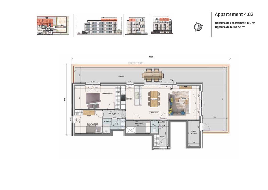 Penthouse met 2 slpks en riant zuidwest gericht terras ( 6% BTW mogelijk) - foto 4