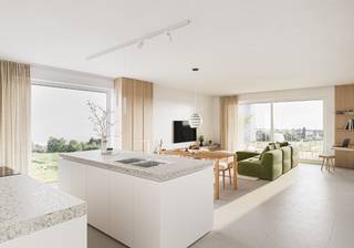 Welkom in onze toekomstgerichte, klimaat-en gezinsvriendelijke woonbuurt in Hallaar: autoluw, met een 5.000 m² grote parktuin en veel wandel- en fietspaden.<br /><br />In een nieuwe fase van dit project bouwen we 24 energiezuinige appartementen met uitzicht op de prachtige parktuin.<br /><br />Alle appartementen hebben een mooie bewoonbare oppervlakte en 1 of 2 mooie  terrassen. Je beschikt hier over 1, 2 of 3 slaapkamers, een lichtrijke woonkamer met eilandkeuken, een afgewerkte badkamer en berging. <br /><br />Ook een ondergrondse parkeerplaats, berging en fietsenstalling zijn voorzien. <br /><br />Jouw nieuwe thuis is aangesloten op een warmtenet met geothermie, dat verwarmt en passief koelt. Duurzaam én energiezuinig.<br /><br />Onze klantenbegeleider staat jou bij met advies op maat voor een interieurafwerking volgens jouw smaak en wensen.