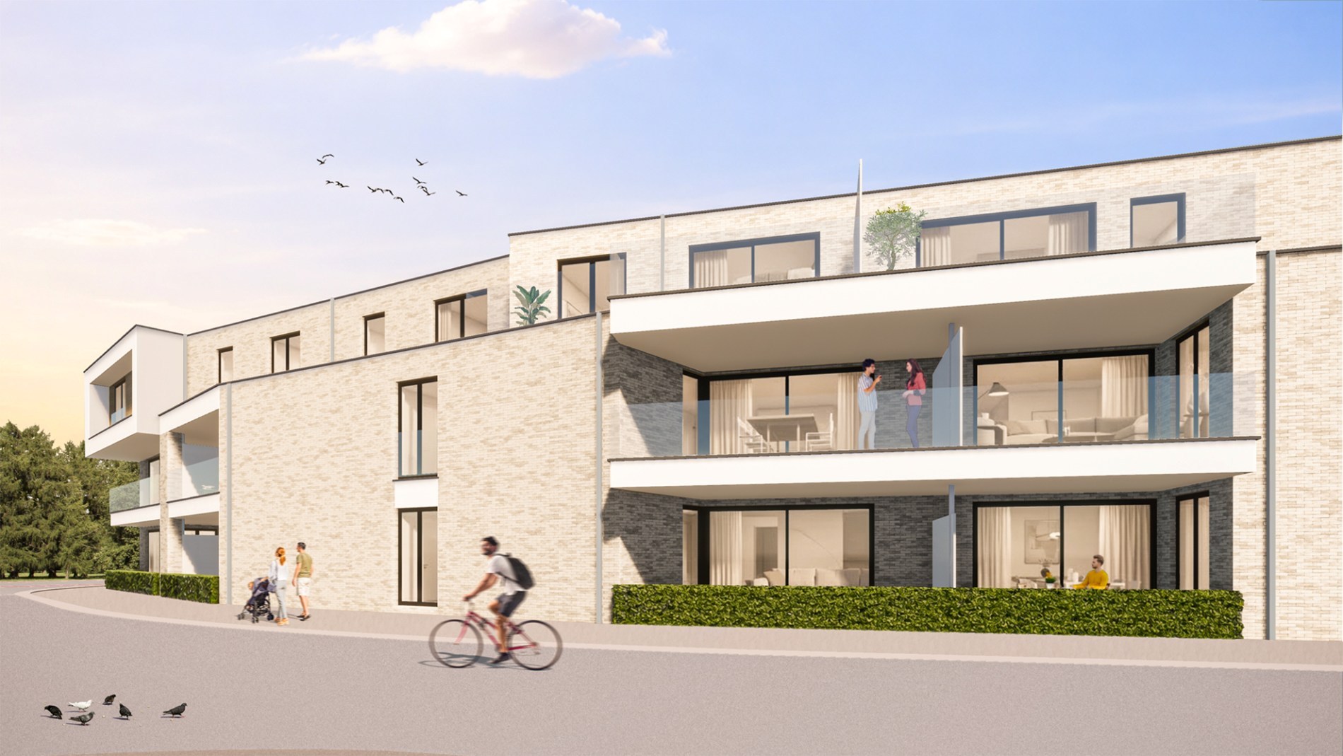 Gelijkvloers appartement (104 m²) met 2 slpk en overdekt terras. - foto 4