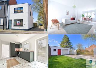 Mooi vernieuwde 3 slaapkamer woning met zonnige tuin en grote lostaande garage. De garage is toegankelijk via de naastliggende weg. Achter deze witte gevel schuilt een verrassend ruime woning, die smaakvol vernieuwd werd!<br />INDELING: Inkomsas. LICHTRIJKE leefruimte met zit- en eetruimte dat in onmiddelijke verbinding staat met de keuken. Naast de volledig ingerichte keuken is er een eethoek met toegang tot de kelder.<br />De kelder biedt extra bergruimte. Vanuit de keuken is er toegang tot het terras en de tuin.<br />Op de EERSTE VERDIEPING is er in de nachthal, toilet en drie slaapkamers. <br />BUITEN is er een zongericht onderhoudsvriendelijke tuin met terras. De losstaande garage is toegankelijk via de naastliggende weg. Het perceel is afsluitbaar via een hekken. In de losstaande garage is er plaats voor een wagen en extra bergruimte.<br /><br />Troeven:<br />- Vernieuwd; riolering, ramen, electriciteit, centrale verwarming met nieuwe condensatieketel op aardgas, keuken, badkamer, volledig herschilderd.<br />- Lichtrijk wonen;<br />- Geïsoleerd nieuw dak;<br />- Nieuwe condensatieketel.<br /><br />Voor meer informatie of een bezoek - info@perspectiefvastgoed.be of 050/550.750