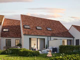INDELING VAN DE WONING<br /><br />GELIJKVLOERS<br /><br />- Inkomhal- Gastentoilet- Leefruimte met open keuken- Trap naar boven- Berging/wasplaats- Fietsenberging<br />EERSTE VERDIEP<br /><br />- Nachthal met zolderluik- Berging- Badkamer met toilet- 3 slaapkamers<br />ZOLDERVERDIEP<br /><br />- Zolderruimte<br />GARAGE<br /><br />Afbeeldingen zijn steeds illustratief en contractueel niet bindend.<br /><br />De koper heeft deels nog inspraak in de stijl en afwerking van de woning voor zover deze zaken niet werden vastgelegd door vergunning of bestelling van materialen.<br /><br />TIP: Hoe sneller U beslist in de bouwfase, des te meer inspraak U heeft in de keuze van materialen en/of afwerking.<br /><br />ECO-uitvoering dat voldoet aan strenge energienormen.<br /><br />- Zonnepanelen- Doorgedreven isolatie- Warmtepomp i.p.v. gas- Vloerverwarming- Ventilatie D- Max. E-peil = 30- Elektriciteitsaansluiting : 3 fasen