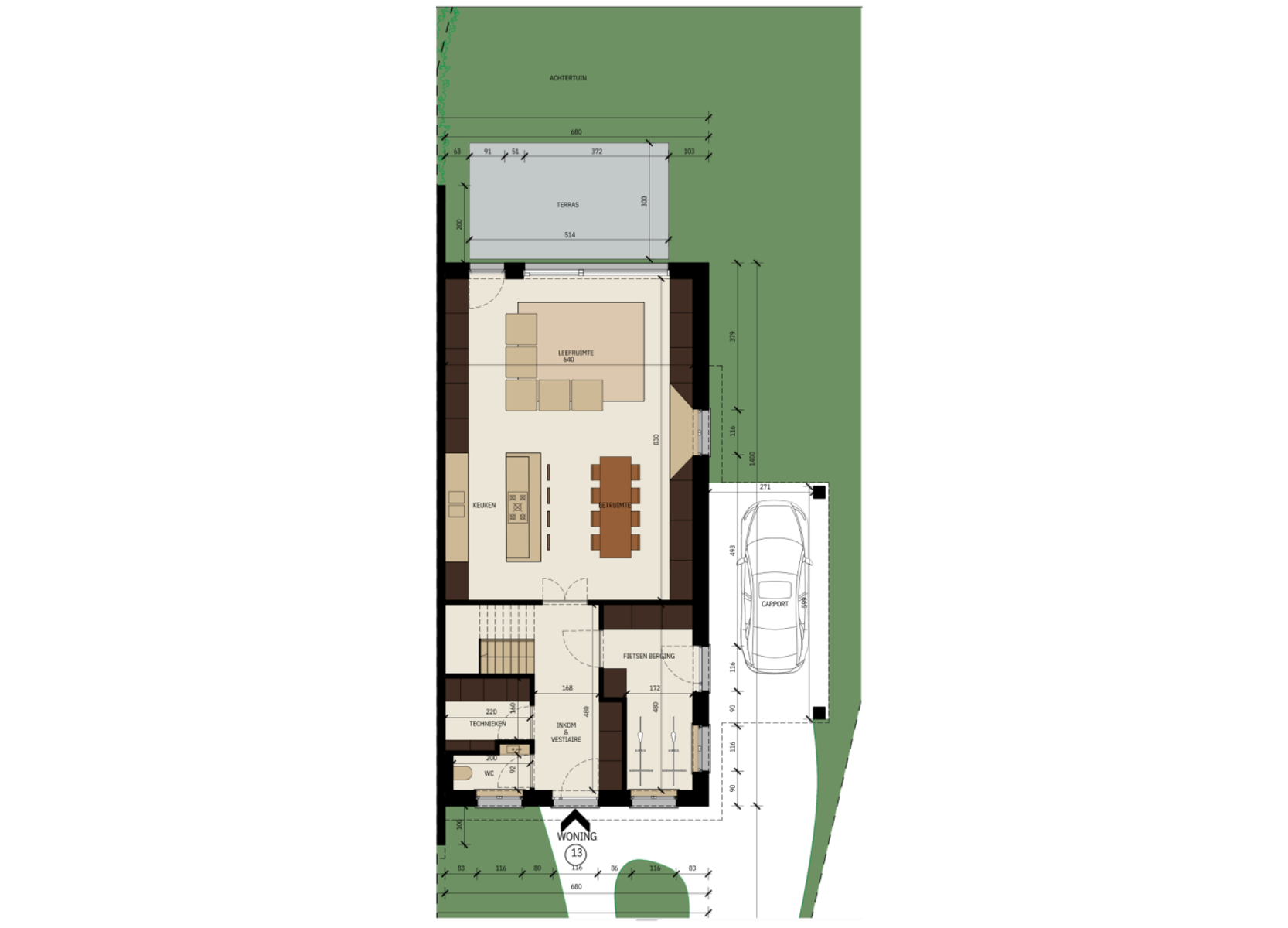 Ruime halfopen woning met grote tuin in Serskamp op 653m² - foto 5