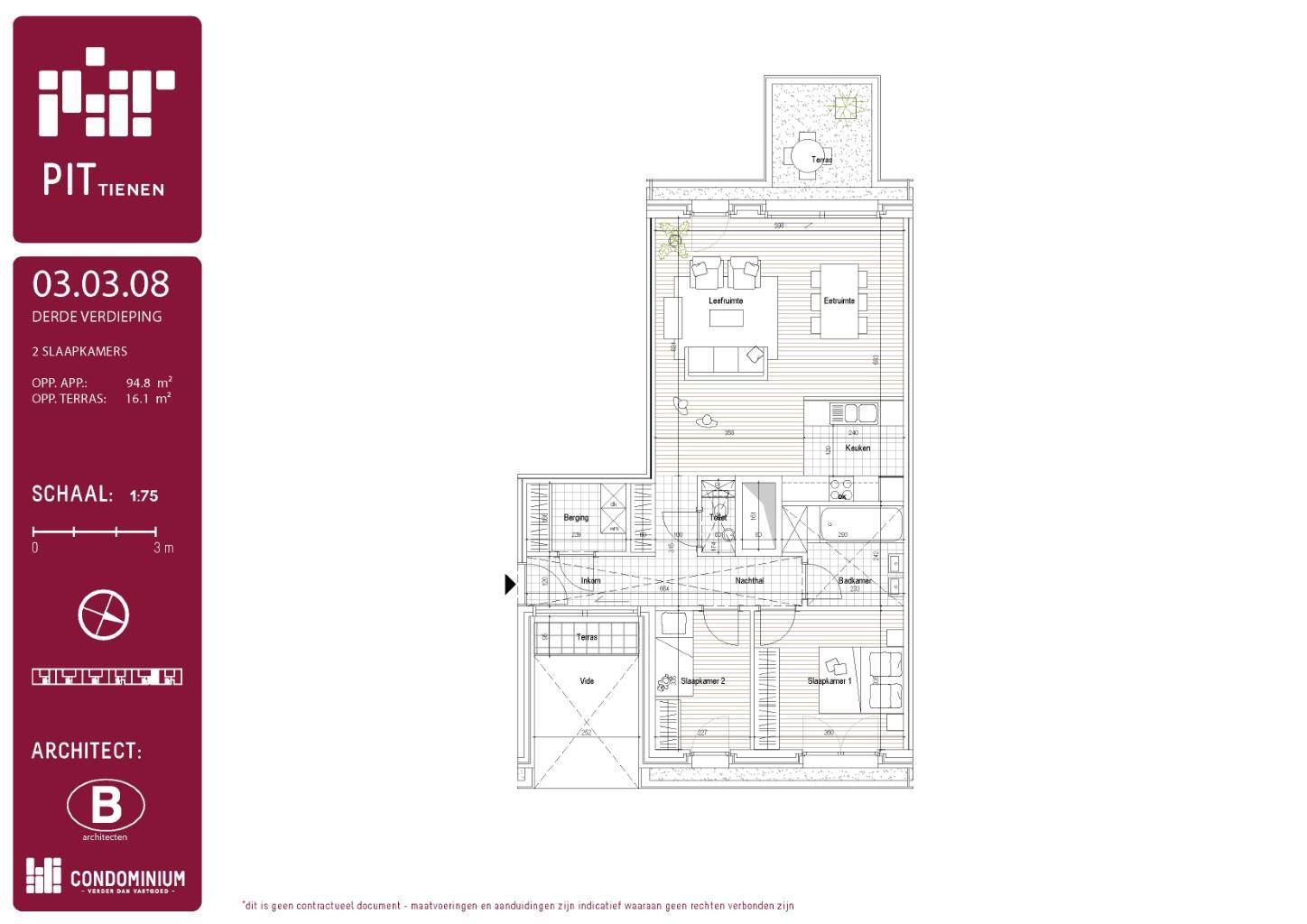Appartement te koop in Tienen met 2 slaapkamers - foto 1