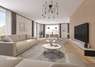 <strong>Moderne nieuwbouwwoning met 3 slaapkamers en 2 badkamers te koop in Veerle, Laakdal</strong><br /><br />Op de Lakstraat, nabij het centrum van Veerle (Laakdal), vinden we dit nieuwbouwproject in een moderne stijl. De centrale ligging biedt heel wat voordelen: een supermarkt, een lagere school en horeca liggen op wandel- en fietsafstand van de woning. De op- en afrit van de E313 bevindt zich op slechts enkele minuutjes rijden.<br /><br />We komen de woning binnen via de inkomhal met apart gastentoilet. <span>Vanuit de inkomhal komen we binnen in de ruime woonkamer (49,4m²) met open keuken (14,21m²). De keuken zal voorzien worden van alle nodige toestellen. De grote ramen zullen hier zorgen voor veel natuurlijke lichtinval en zicht op de tuin. Achter de keuken bevindt zich een berging en de inpandige garage (19,9m²). Voor het parkeren van de wagen en voor extra opslagruimte is dit ideaal.</span><br /><br /><span>Op de verdieping situeren zich drie ruime slaapkamers (17,78m, 15,87m² en 14,62m²) en een dressing (9,04m²). Ensuite aan de slaapkamers bevinden zich een douchekamer en een tweede volwaardige badkamer (17,78m²). De hoofdbadkamer wordt voorzien van een inloopdouche, een ligbad en een dubbele lavabo.<br /><br />Verder bevindt zich ook een aparte technische ruimte op de verdieping.</span><br /><br /><span>Deze woning wordt zeer energiezuinig opgeleverd. De verwarming zal gebeuren via vloerverwarming via een lucht-waterwarmtepomp, dit systeem is eveneens geschikt voor koeling. De ramen worden voorzien van PVC-ramen en er worden ook 8 zonnepanelen voorzien.</span><br /><br /><span>Als koper is er inspraak in de volledige afwerking van de woning.</span><br /> <br />Is deze nieuwbouwwoning in moderne stijl iets voor jullie? Contacteer ons dan via info@bosmanvastgoed.be voor meer info of een bezoek ter plaatse. Wij helpen jullie graag verder!