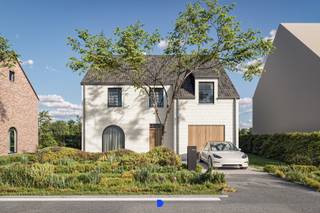 Binnenkort start de bouw van deze nieuwbouwwoning met landelijk karakter in een rustige en natuurlijke omgeving.<br /><br /><strong>Indeling:</strong><br />Inkomhal met gastentoilet, ruime & lichtrijke woonkamer met aansluitend de open keuken met eiland. Afzonderlijke berging. Inpandige garage met technieken en wasplaats.<br />Op het verdiep: nachthal, apart toilet, 4 slaapkamers en badkamer met ligbad & douche. Zolderverdieping met vaste trap<br />Terras met tuin & gazon.<br /><br /><strong>Details:</strong><br />- opstart werken najaar 2026<br />- vloerverwarming met warmtepomp & 8 zonnepanelen<br />- pvc schrijnwerk<br />- afwerking binnen nog mogelijk naar eigen smaak<br />- prijs exclusief 12% registratierechten op de grond en 21% btw op de constructie.<br /><br /><strong>Contact:</strong><br />Voor meer informatie of een bezoek aan de werf, contacteer Stijn op 0491 61 42 19 of info@stijndebusschere.be