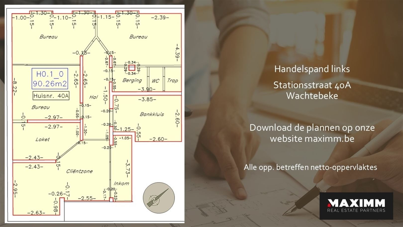 Voormalig bankkantoor met wachtruimte, loket, 3 burelen, polyvalente ruimte en een bergruimte - foto 2
