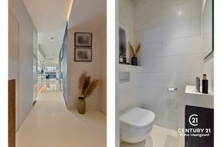 <p><strong>Prachtig Penthouse met Luxe Afwerking en Ruim Terras</strong></p>
<p>Welkom bij dit exclusieve penthouse, gelegen op 25 minuten van zowel Eindhoven (NL) als Antwerpen. Deze eigentijdse residentie biedt een combinatie van elegantie, comfort en stijl, ideaal voor wie op zoek is naar een hoogwaardige levensstijl in de nabijheid van de stad.</p>
<p><strong>Interieur:</strong></p>
<p>Bij het betreden van dit weelderige penthouse wordt u meteen verwelkomd door een ruime en lichte inkomhal, die u direct een adembenemend beeld biedt op de keuken en eethoek. Aan de inkomhal bevindt zich een gastentoilet voorzien van handenwasser. Aan het eind van de inkomhal bevindt zich een prachtig, moderne keuken. De open keuken is een waar juweeltje, voorzien van moderne apparatuur, waaronder een ingebouwde microgolf, oven, ijskast en een functioneel keukeneiland voor extra werkruimte en voldoende kastenruimte. Achter de keuken is de eetplaats voorzien. Aan de rechterzijde is het zitgedeelte gelegen met een prachtig ingebouwde haardpartij.</p>
<p>Het penthouse beschikt over een ruime hoofdslaapkamer met ingebouwde maatwerk kledingkasten, waardoor u optimaal gebruik kunt maken van de beschikbare ruimte. De aangrenzende badkamer is uitgerust van een ligbad en een praktische ingebouwde kast voor uw droogmachine en wasmachine. Daarnaast is er een tweede slaapkamer die ook dienst kan doen als een veelzijdige hobbyruimte, perfect voor uw persoonlijke interesses en ontspanning.</p>
<p><strong>Buitenkant:</strong></p>
<p>Een van de meest indrukwekkende eigenschappen van dit penthouse is het grote terras (91m²) dat rondom het pand loopt, waardoor u kunt genieten van adembenemende vergezichten en heerlijke buitenruimte om te ontspannen of te entertainen. Een praktische terrasberging is ook voorzien. Pluspunt: het terras strekt zich uit rondom, met uitzondering van de voorgevel, waardoor volledige privacy en sereniteit worden gegarandeerd.</p>
<p><strong>Extra's:</strong></p>
<p>De kers op de taart is natuurlijk een eigen garagebox én een inpandige staanplaats, wat een luxe toevoeging is en u voorziet van gemakkelijke en veilige parkeermogelijkheden.</p>
<p>Kortom, dit penthouse biedt een unieke kans om te wonen in stijl en comfort, met hoogwaardige afwerkingen, moderne voorzieningen en een spectaculair zonneterras. Mis deze zeldzame gelegenheid niet om uw droom van luxe stadsleven te verwezenlijken. Neem vandaag nog contact met ons op voor meer informatie of om een bezichtiging te plannen.</p>
<br />
<p></p>