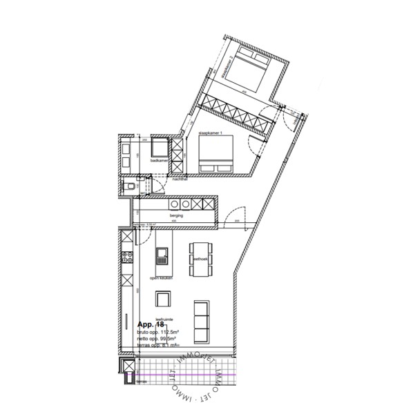 Nieuwbouwappartement op de derde verdieping met terras en twee slaapkamers - foto 4