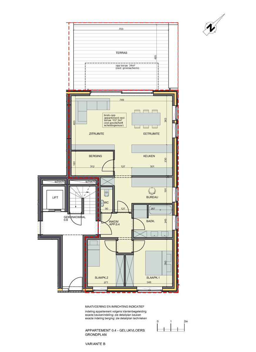 Gelijkvloers appartement - foto 2