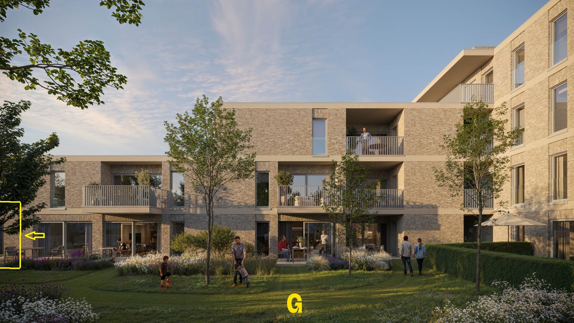 Nieuwbouwappartement op het gelijkvloers met 3 slaapkamers, 2 badkamers en terras aansluitend op de achtertuin, in res. de Boomgaard vlakbij het centrum van Hoe - foto 3