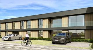 Goedgelegen PROJECT (cascogebouw) bestaande uit 12 GROTE appartementen met TERRASSEN, autostaanplaatsen, en extra bouwgrond achteraan. IDEAAL VOOR INVESTEERDER!