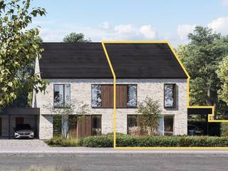 In de Vlasschaard in Heule (Kortrijk) realiseert Dumobil in het nieuwbouwproject Lijsternest deze moderne halfopen nieuwbouw (lot 12) met zadeldak.<br /><br />Je komt via de inkomhal binnen in een open leefruimte met aansluitend een kwalitatief ingerichte keuken mét eiland. Er zijn 3 slaapkamers en een vaste trap richting een extra zolderkamer. De badkamer heeft een dubbele wastafel, douche én bad. De toiletten zijn apart.<br /><br />Duurzaam uitgerust met een geothermische warmtepomp, vloerverwarming, zonnepanelen en een ventilatiesysteem type D. Er is een voortuintje met oprit. Aan de carport is een aangebouwde berging voorzien waar je doorheen kan lopen tot in de tuin. De woning wordt door ons na aankoop nog verder instapklaar afgewerkt naar jouw wens. Hier geniet je van de Dumobil-kwaliteit.<br /><br />Bekijk de all-in prijs op onze website met echt álle nodige kosten en weet zo meteen waar je uit komt: <strong>www.dumobil.be/nl/woonprojecten/projecten/lijsternest-heule-kortrijk</strong> En/of contacteer onze bouwadviseur Sam Borrey voor meer info: <strong>0483/21.01.33</strong> | <strong>sam@dumobil.be</strong>