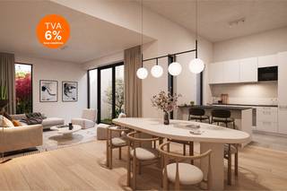 Informatie & Bezoeken : 02/318.18.08 of new.brussels@weinvest.be - Mogelijkheid van 6% btw, onder voorwaarden.<br /><br />Het project Allegria is de perfecte fusie van geschiedenis, moderniteit en ecologische verantwoordelijkheid. Dit project, gelegen in de onmiddellijke nabijheid van het Zoniënwoud, geniet van een uitzonderlijke locatie die rust en bereikbaarheid combineert.<br />Het is het resultaat van de rehabilitatie van een gebouw uit het begin van de 20e eeuw, waarbij Allegria zijn historische kant behoudt, terwijl het moderne en duurzame oplossingen integreert. De renovatie legt de nadruk op het gebruik van biogebaseerde materialen en hernieuwbare energiebronnen, met de installatie van zonnepanelen.<br />De zorgvuldig aangelegde buitenruimtes omvatten privétuinen voor verschillende panden, waardoor een echt vredig toevluchtsoord in het hart van de stad ontstaat. Het beheer van de gemeenschappelijke ruimtes is ontworpen om de kosten te beperken, met de afwezigheid van gemeenschappelijk gas, collectieve ventilatie en minimaal gemeenschappelijk onderhoud.<br />De architectuur van het gebouw werd zorgvuldig herzien om strakke, moderne lijnen te bieden. De gevel, verrijkt met vegetatie, is een echte esthetische troef. Dit zorgvuldige werk aan de afwerkingen en materialen creëert een warme en hedendaagse sfeer, terwijl het de identiteit van het gebouw respecteert.<br />Elke ruimte is ontworpen om het comfort en de privacy van de bewoners te maximaliseren, met bijzondere aandacht voor de indeling en het vrije uitzicht.<br />Mogelijkheid van 6% btw, onder voorwaarden.