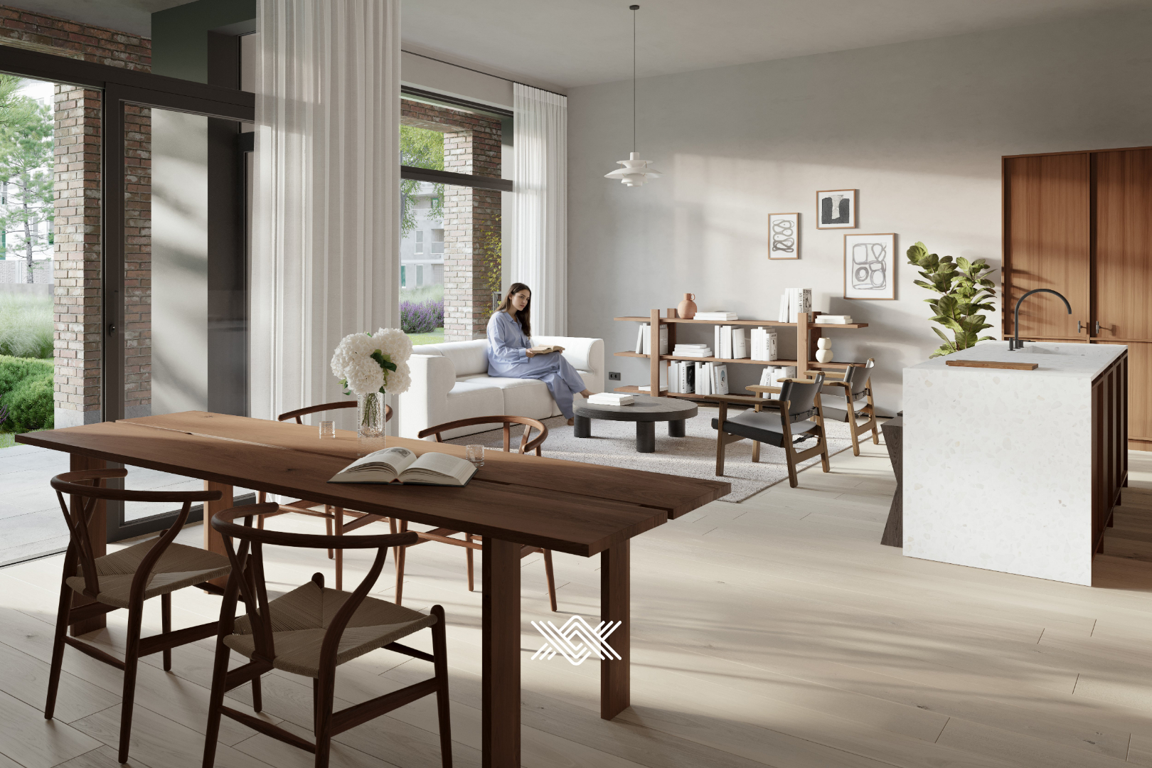 Maisonnette met 3 kamers grenzend aan de parktuin - photo 1