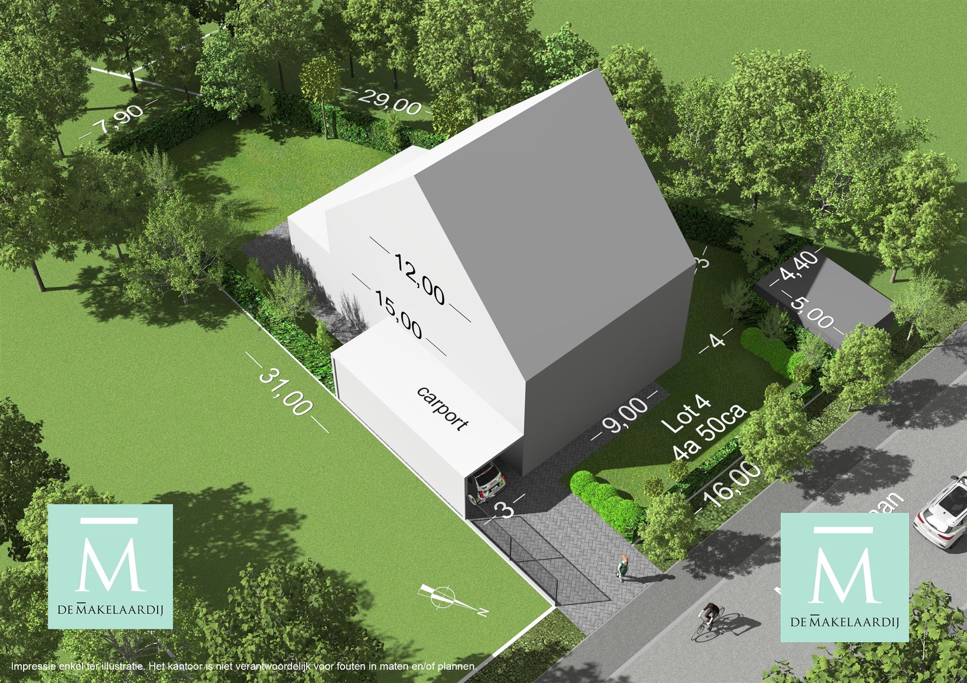 Bouwgrond van 4a50ca voor open bebouwing te Keerbergen - foto 1