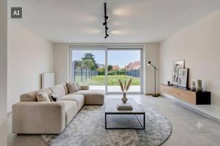 Ontdek deze karaktervolle, landelijke nieuwbouwwoning in Emelgem, deelgemeente van Izegem, gelegen op een perceel van 446 m² met alle moderne comfort. Dit huis heeft een bewoonbare oppervlakte van 157 m² en biedt een ruime carport, sfeervolle tuin en kwalitatieve afwerking. Perfecte ligging vlakbij lokale winkels, park en voorzieningen.Indeling van het huis:Gelijkvloers- inkomhal met gastentoilet- woonkamer met eet- en zitplaats- open volledig uitgeruste keuken- berging/wasplaats nabij de keukenEerste verdieping- nachthal- twee slaapkamers- volledig uitgeruste badkamer- apart toiletTweede verdieping- vaste trap- derde slaapkamer- polyvalente ruimte (dressing, sportkamer, hobby, berging,..)Tuin- terras en oprit aangelegd- volledig omheind- carport en staanplaatsen op oprit- mogelijkheid om tuinhuis achteraan bij te plaatsenTroeven van het huis:- moderne comfort aanwezig- mogelijkheid om aan te kopen aan 6% btw!- zonnepanelen in begrepen- alle voorzieningen dichtbijBen je op zoek naar een instapklaar huis met het moderne comfort in Izegem? Neem dan vandaag nog contact op voor meer informatie!Deze AI-visualisaties zijn bedoeld als inspiratie. Er werd geen rekening gehouden met technische specificaties, stedenbouwkundige voorschriften of de concrete mogelijkheden tot realisatie.