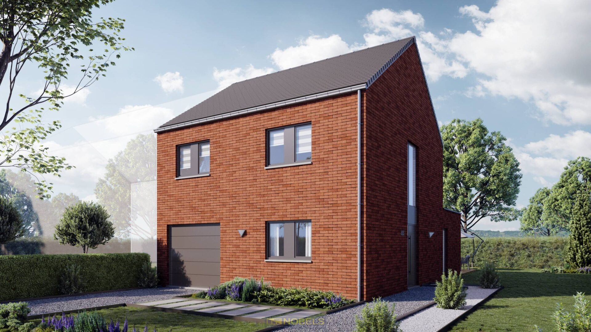 Te koop, nieuw te bouwen halfopen bebouwing in de glooiende omgeving van Brakel - photo 1