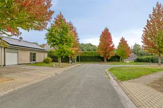 Zeer rustig gelegen bungalow op 5a 59ca. De woning is gelegen in een rustige en zeer kindvriendelijke buurt in dichte nabijheid van openbaar vervoer, diverse warenhuizen, op- en afrittencomplex E40, scholen en prachtige wandel + fietsroutes. Ze werd als volgt ingedeeld: een inkomhal met gastentoilet, een lichtrijke leefruimte, een ruime keuken met aansluitend een veranda, de badkamer en 3 ruime slaapkamers. Verder beschikt men nog over een ruime garage (met plaats voor wasmachine en droogkast), een bergzolder, voldoende parkeerplaats en zonnepanelen (met groene stroomcertificaten). De onderhoudsvriendelijke tuin met terras biedt een extra troef. | Extra troeven : Zeer kindvriendelijke buurt (doodlopende straat) | Asbestveilig | Ideaal in het kader van levenslang wonen | Volledig op het gelijkvloers | Wenst u meer informatie of een bezoek? Aarzel niet en stuur een mail naar Louis@immoaccenta.be