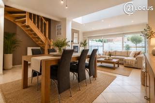 <p><strong>Move-in ready house with multifunctional space, solar panels, and prime location in Beveren</strong></p>
<p>This well-maintained house in <strong>Vrasene (Beveren)</strong> offers a rare combination of <strong>comfortable living, energy efficiency, and functional flexibility</strong>. Thanks to the thoughtful layout and the additional multifunctional space, this property is ideal for families, self-employed professionals, or remote workers seeking both space and value.</p>
<p>Upon entering, you are welcomed into a <strong>bright living area</strong> where coziness and functionality come together. The open kitchen seamlessly connects to the living space and forms the heart of the home — perfect for those who enjoy cooking and dining together. Adjacent is a <strong>sunny south-facing terrace</strong>, ideal for enjoying outdoor life in peace.</p>
<p>A major added value is the <strong>multifunctional space on the ground floor</strong>, offering many possibilities: practice room, office, hobby room, or extra garage. This makes the house perfectly suited for those who want to <strong>combine living and working</strong>.</p>
<p>On the first floor, there are <strong>three full-sized bedrooms</strong>, including a spacious master bedroom with an adjoining <strong>dressing room</strong> (also usable as an extra bedroom or office). The bathroom is generously sized and equipped with both a bathtub and shower, double sink, and toilet — practical and comfortable for the whole family.</p>
<p><strong>Key features:</strong></p>
<ul>
<li>
<p>Move-in ready, built in 2001</p>
</li>
<li>
<p>Energy-efficient (EPC B)</p>
</li>
<li>
<p>13 solar panels (Sunpower – 4251 Wp)</p>
</li>
<li>
<p>3 air conditioning units for optimal comfort</p>
</li>
<li>
<p>Multifunctional space with commercial or professional potential</p>
</li>
<li>
<p>South-facing terrace</p>
</li>
<li>
<p>convenient rear access</p>
</li>
<li>
<p>Central location close to shops, schools, and E34</p>
</li>
</ul>
<p><strong>Conclusion:</strong><br />This house stands out for its <strong>versatility, energy efficiency, and excellent maintenance</strong>. An ideal opportunity for those looking for a forward-looking home with extra possibilities, both private and professional.</p>
<p><strong>Interested?</strong> Contact our office for more information or to schedule a visit and discover the added value of this property yourself.</p>