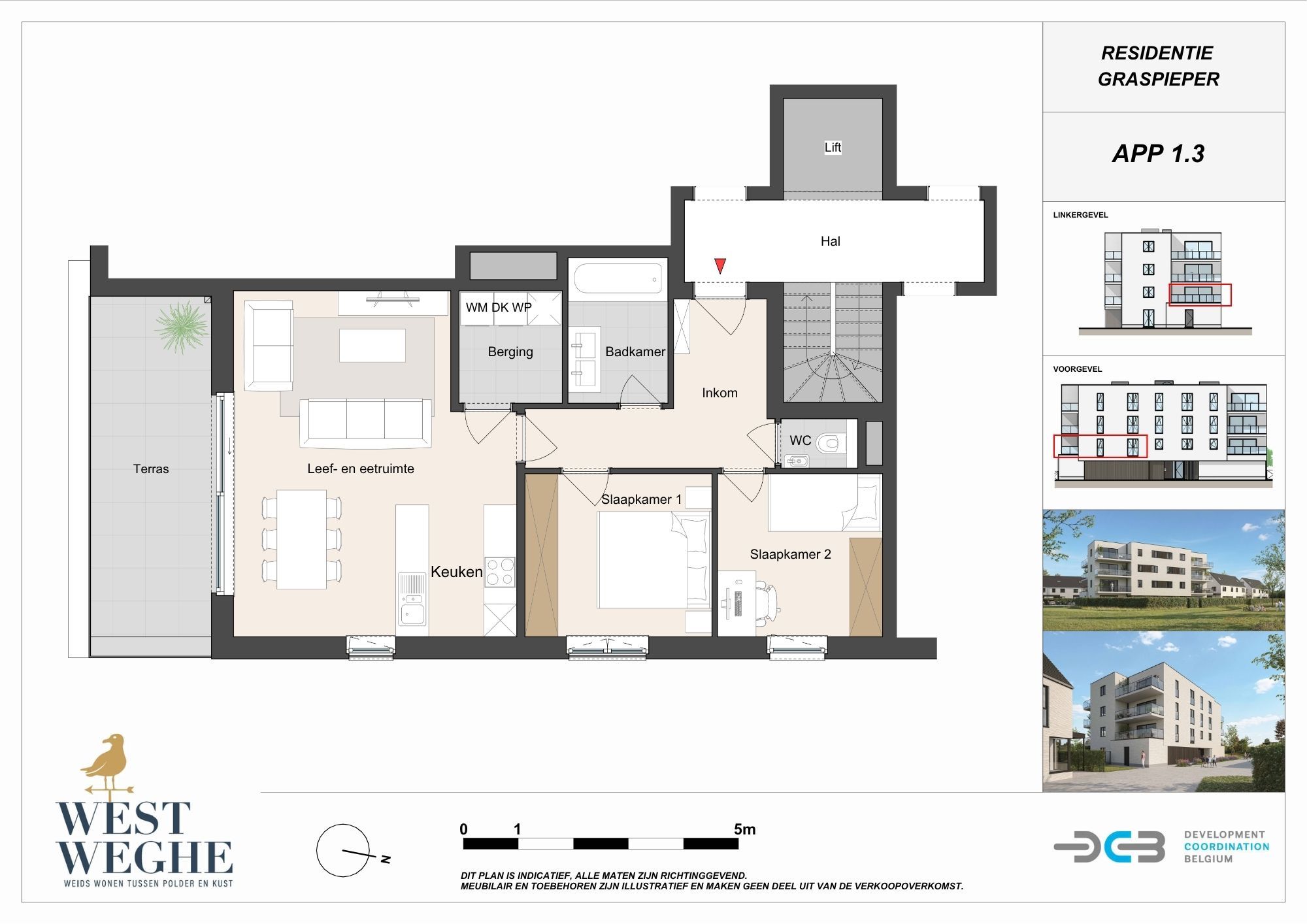Nieuwbouw ruim tweeslaapkamer appartement op eerste verdieping met BEN-label en zongericht terras in Leffinge - foto 4