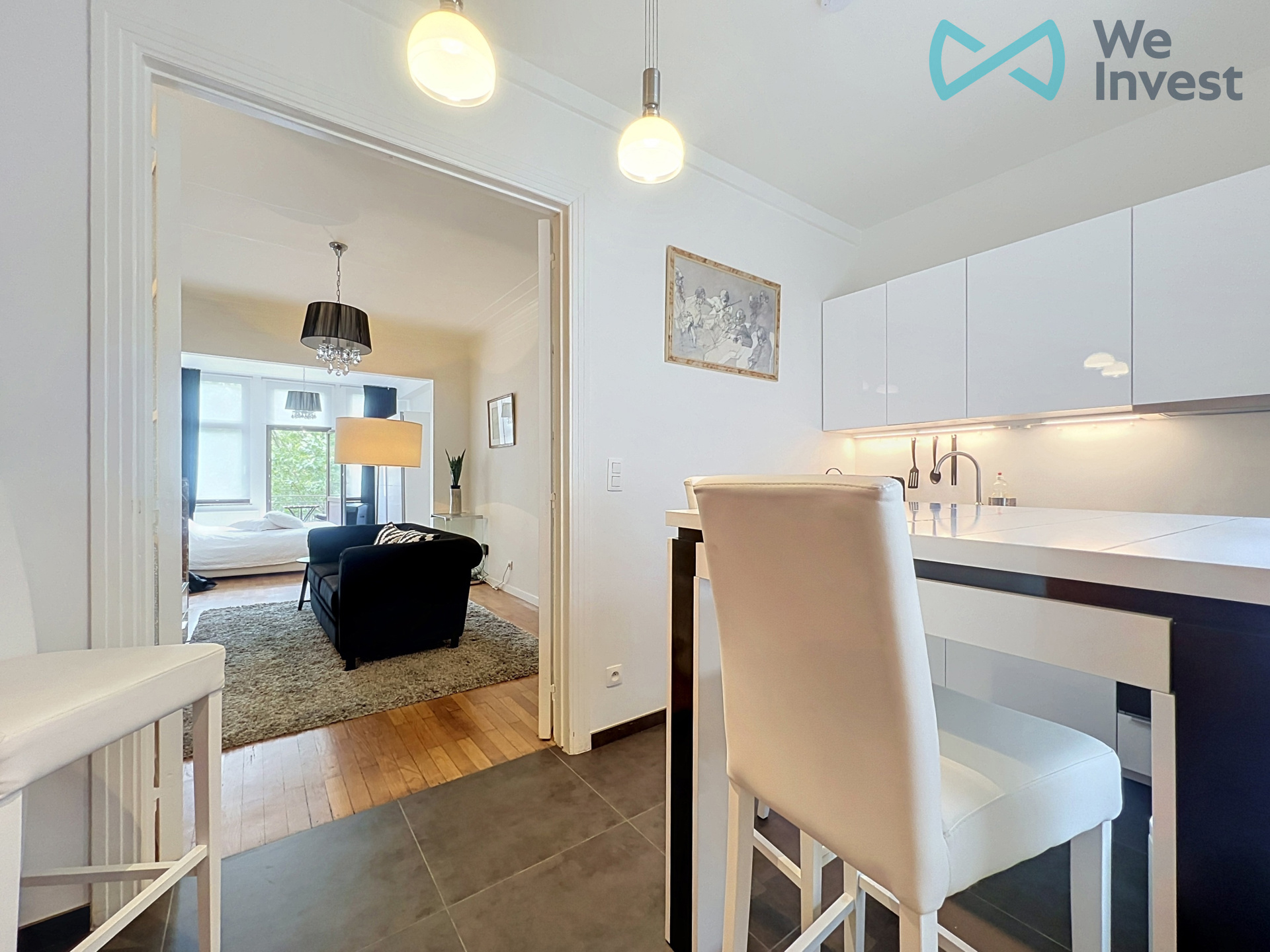 TE HUUR – Gemeubeld appart met 1 slk en balkon in Brussel - foto 4