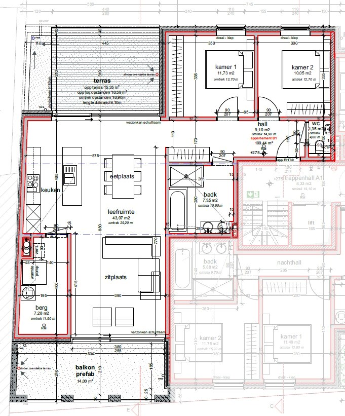 1e VERDIEP - Nieuwbouw - 2 grote terrassen & 2 kamers ! - foto 2