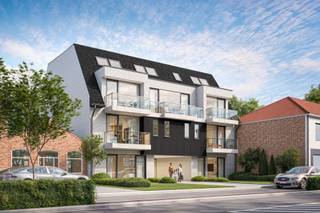 Duplex Appartement - 2e en 3e verdiep (links) - 2 slaapkamers<br /><br />Optioneel te koop (zolang beschikbaar) : 3 garages en 8 autostaanplaatsen <br /><br />Raadpleeg onze dienst verkoop voor de mogelijkheden.