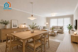 <p>Voor meer info of een bezoek, bel 054 69 39 36 - Op een <strong>rustige en tegelijk centrale ligging in Iddergem</strong> bevindt zich dit <strong>instapklare en bijzonder goed onderhouden appartement</strong>. Dankzij de nabijheid van winkels, scholen en openbaar vervoer geniet u hier van een <strong>comfortabele en praktische woonomgeving</strong>. Het appartement scoort uitstekend op vlak van energiezuinigheid met een <strong>EPC-label B</strong>, wat bijdraagt aan een lage energiekost en aangenaam wooncomfort. De doordachte indeling maakt dit pand <strong>uitermate geschikt voor starters, alleenstaanden, jonge koppels of investeerders</strong>. Via de inkomhal betreedt u de <strong>ruime en lichtrijke leefruimte</strong> met salon en eetplaats. Aansluitend bevindt zich de <strong>praktische keuken</strong>, gevolgd door een berging/wasplaats. Verder beschikt het appartement over een <strong>badkamer</strong>, een <strong>apart toilet</strong> en <strong>twee volwaardige slaapkamers</strong>. Het <strong>balkon</strong> vormt een fijne extra om even buiten te genieten. Daarnaast is er een <strong>ruime garage met extra bergruimte</strong>, bereikbaar via de gemeenschappelijke inkomhal. CV op aardgas - Buitenschrijnwerk in PVC met dubbele beglazing - Lift aanwezig - Verzorgde en goed onderhouden residentie - VERPLICHTE AANKOOP GARAGE: €25.000 (Maatregelen opgenomen in het maatregelenregister: nee)</p>
