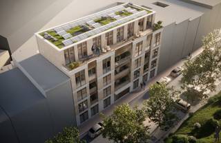<strong>CITY YARD - trendy nieuwbouw wonen aan Den Dam<br /><br /></strong>Welkom in <strong>CITY YARD</strong>, een <strong>kleinschalig en kwalitatief nieuwbouwproject</strong> met slechts <strong>12 appartementen</strong> op wandelafstand van <strong>Park Spoor Noord</strong> en het <strong>Eilandje</strong>. Hier woon je in een wijk die volop in beweging is, vlakbij de <strong>Slachthuissite </strong>(dé stadsontwikkeling van Antwerpen) en met een vlotte verbinding naar het centrum en de ring.<br /><br /><strong>Een aanbod voor elke woonwens</strong><br />CITY YARD combineert <strong>strakke, tijdloze architectuur</strong> met een duurzame insteek. Het project beidt een gevarieerd aanbod aan <strong>appartementen met 2, 3 of 4 slaapkamers</strong>, telkens met een <strong>terras</strong>. Op het gelijkvloers bevinden zich bovendien <strong>twee kantoorruimtes met tuin</strong> - ideaal voor wie wonen en werken slim wil combineren.<br />En voor wie écht groots wil wonen: de absolute blikvanger is de <strong>riante penthouse</strong> met ca. <strong>187 m²</strong> bewoonbare oppervlakte en ca. <strong>54 m²</strong> terras.<br /><br /><strong>Maak er jouw thuis van</strong><br />Alle units worden afgewerkt volgens de budgetten van het lastenboek, met <strong>ruimte voor personalisatie</strong>: kies zelf je <strong>keuken, badkamer en vloerafwerking</strong>. Zo creëer je een interieur dat perfect bij jouw stijl past.<br /><br /><strong>Duurzaam, comfortabel en futureproof (BEN)</strong><br />CITY YARD wordt gebouwd volgens de <strong>BEN-principes (Bijna Energie Neutraal) </strong>met focus op lage energiekosten en hoog comfort:<br />- <strong>individuele lucht/water warmtepomp<br />- vloerverwarming<br />- ventilatiesysteem type D </strong>voor continue, gezonde luchtcirculatie<br />- <strong>kwalitatieve isolatie en hedendaagse technieken<br /><br />Extra troeven die het verschil maken<br />- ondergrondse parkeergarage<br />- kelderbergingen<br />- fietsenstalling<br />- </strong>centrale ligging met uitstekende ontsluiting binnen én buiten de stad<br />- interessante <strong>investeringsopportuniteit</strong> in een wijk met een sterke toekomstvisie<br /><br />Mogelijkheid tot <strong>6% BTW-tarief</strong>.